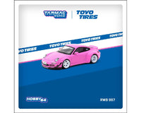 Thumbnail for PRE-ORDER Tarmac Works 1:64 Porsche RWB 997 Pink TOYO TYRES