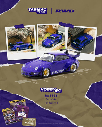 Tarmac Works 1:64 RWB 993, Furusato w/Trading Cards – Little