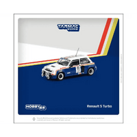 Thumbnail for PRE-ORDER Tarmac Works 1:64 Renault 5 Turbo #11 Costa Brava Rally 1985 White/Blue