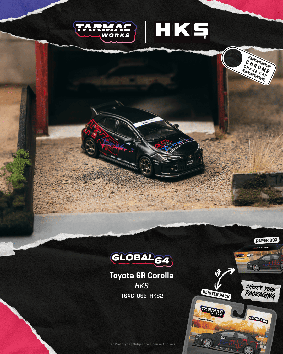 PRE-ORDER Tarmac Works 1:64 Toyota GR Corolla, HKS