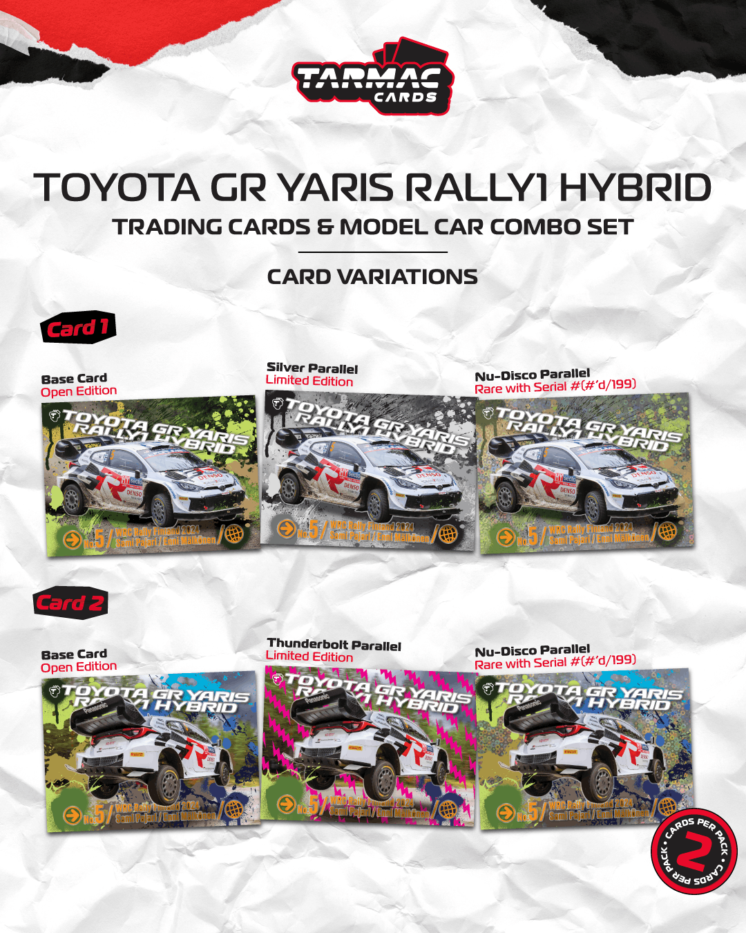 PRE-ORDER Tarmac Works 1:64 Toyota GR YARIS Rally1 HYBRID, Rally Finland 2024 + Trading Cards