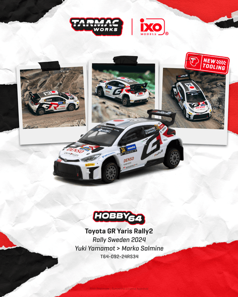 ミニカー TOYOTA GR Yaris Rally 2 Rally Sweden2024 Tarmac Works 1:64 Toyota GR Yaris Rally2, Rally Sweden 2024, Yuki