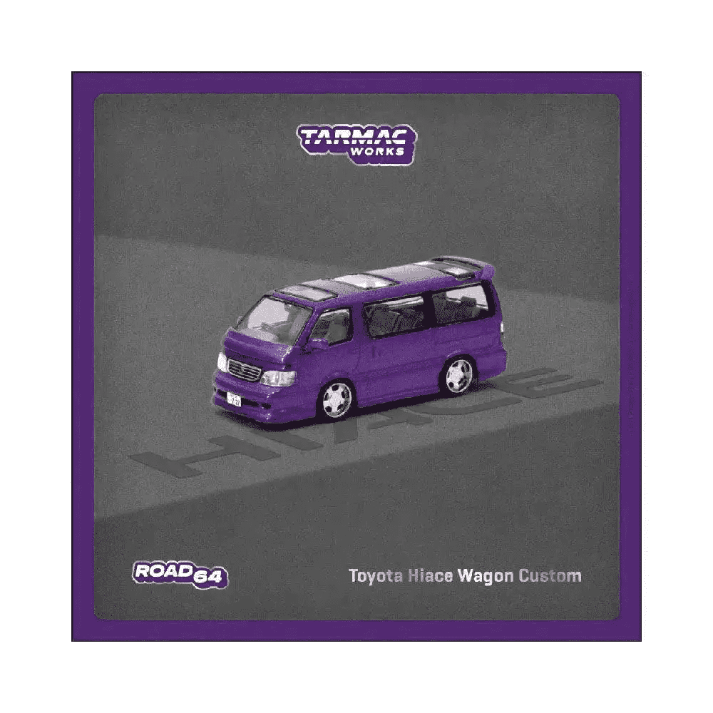 PRE-ORDER Tarmac Works 1:64 Toyota Hiace Wagon Custom Purple