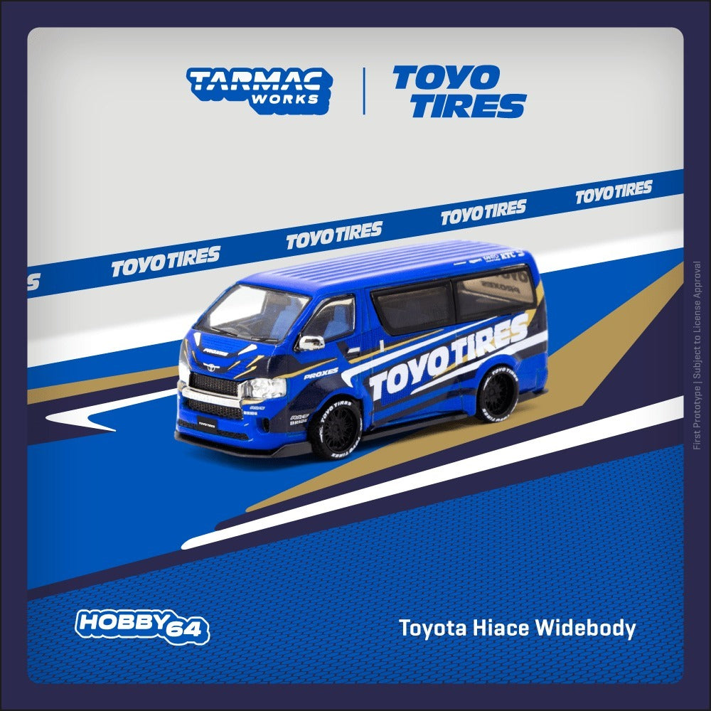 PRE-ORDER Tarmac Works 1:64 Toyota Hiace Widebody TOYO TIRES