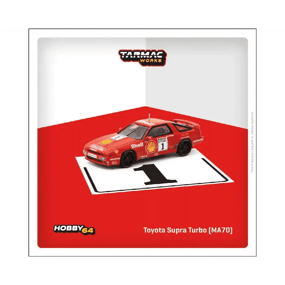 PRE-ORDER Tarmac Works 1:64 Toyota Supra Turbo MA70 SHELL RACING