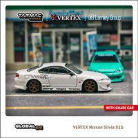 Thumbnail for PRE-ORDER Tarmac Works 1:64 VERTEX Nissan Silvia S15 White Metallic