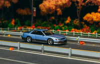 Thumbnail for PRE-ORDER Tarmac Works 1:64 VERTEX Nissan Silvia S13 Blue Grey