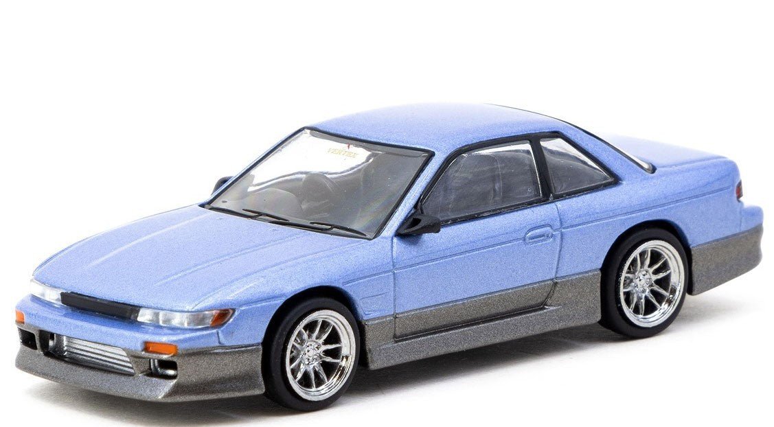 PRE-ORDER Tarmac Works 1:64 VERTEX Nissan Silvia S13 Blue Grey