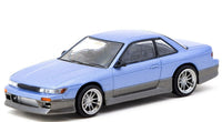 Thumbnail for PRE-ORDER Tarmac Works 1:64 VERTEX Nissan Silvia S13 Blue Grey