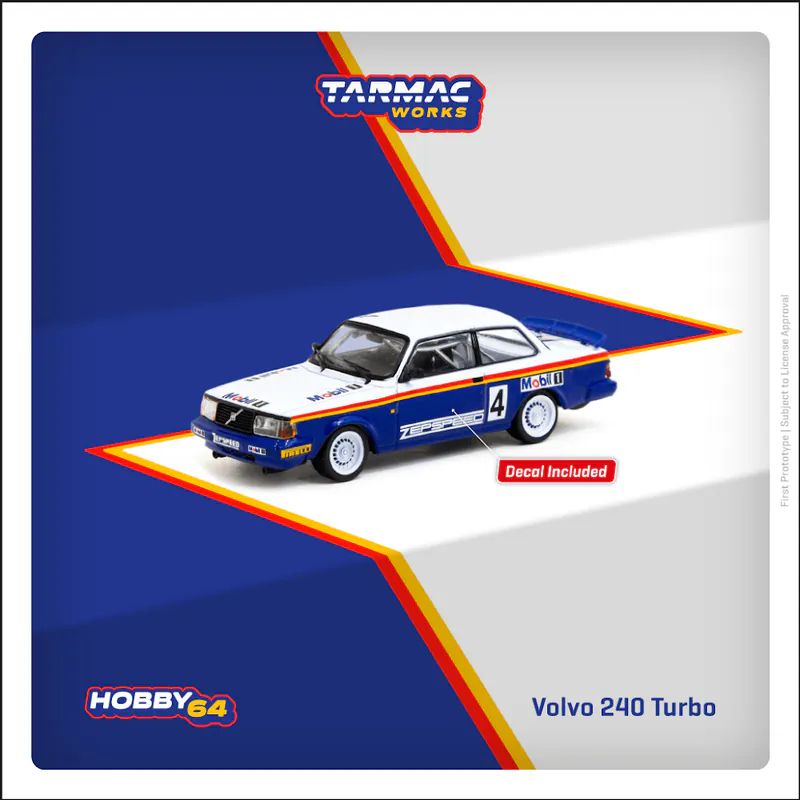 PRE-ORDER Tarmac Works 1:64 Volvo 240 Turbo Mobil