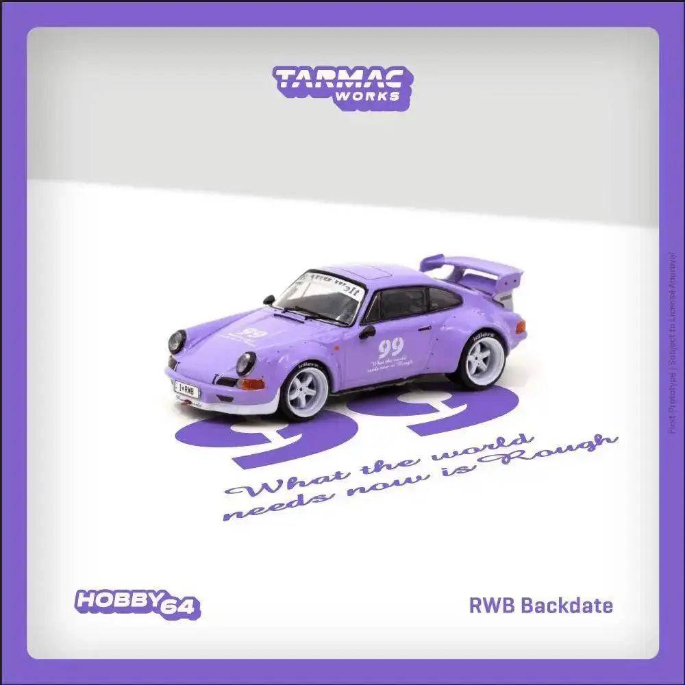 PRE-ORDER Tarmac Works Porsche 1:64 RWB Backdate Violetta idlers 12 hours 2016