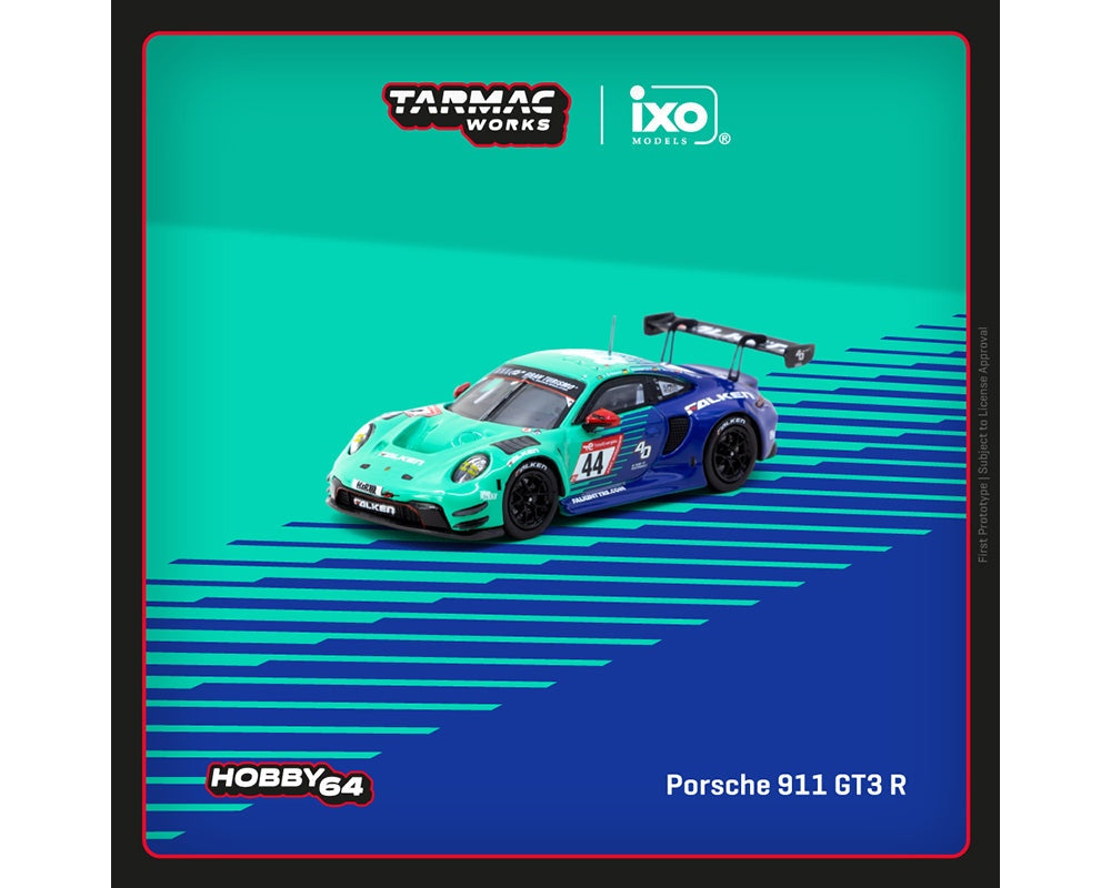 PRE-ORDER Tarmac Works x IXO 1:64 Porsche 911 GT3 R #44 Nurburgring 24h 2023