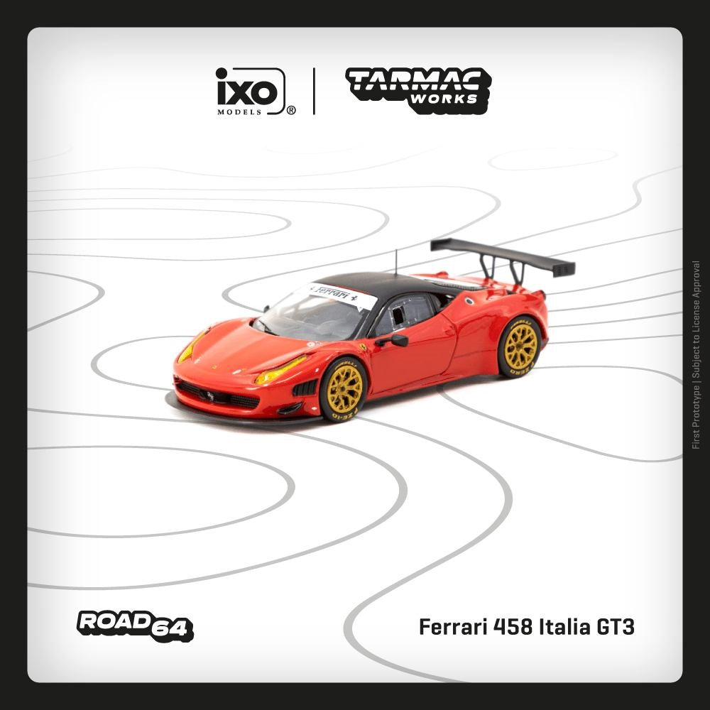 PRE-ORDER Tarmac Works x IXO Ferrari 458 Italia GT3 Red