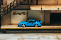 Thumbnail for PRE-ORDER Tarmac Works x Schuco 1:64 Porsche 911 993 Cup, Riviera blue