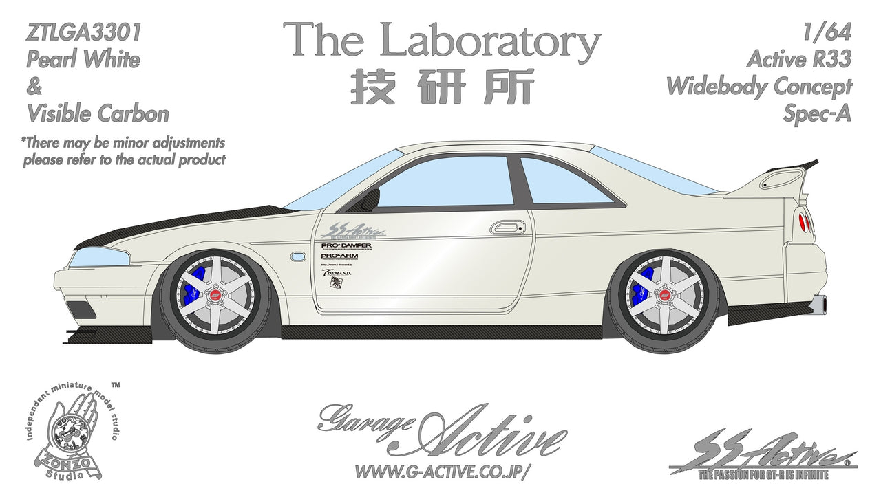 PRE ORDER The Laboratory 1:64 Garage Active R33 Widebody Concept A