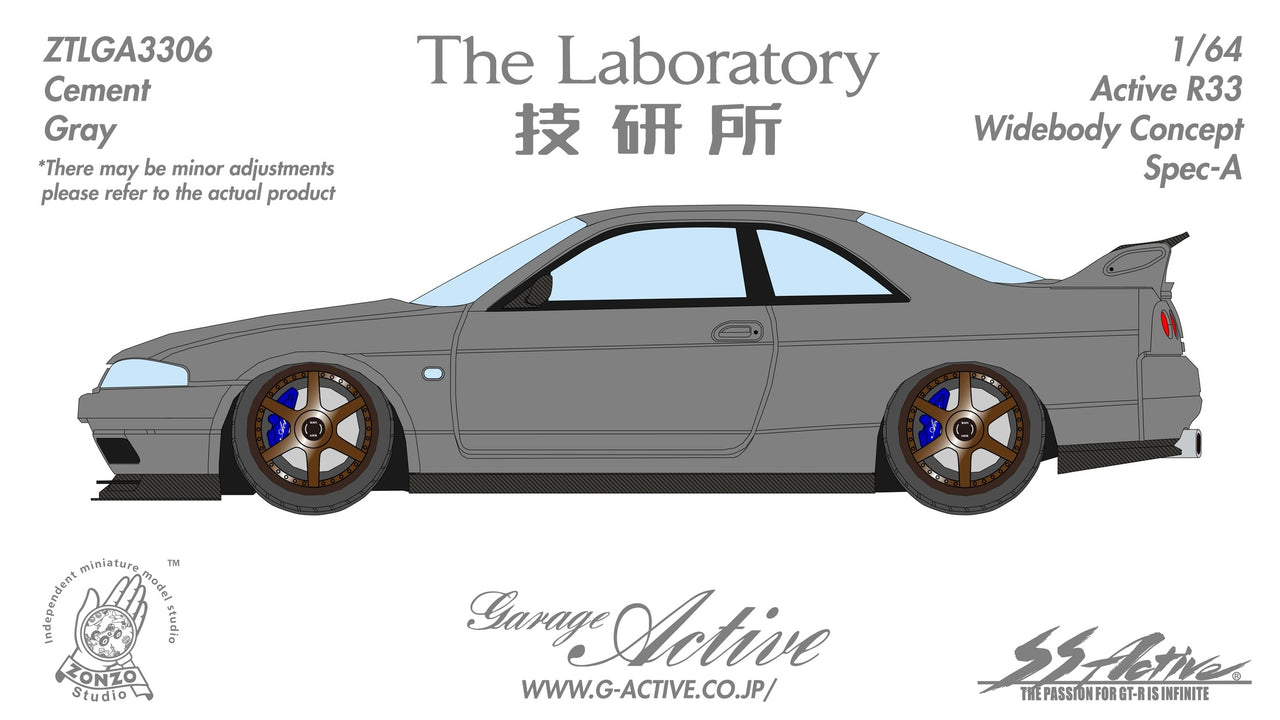 PRE ORDER The Laboratory 1:64 Garage Active R33 Widebody Concept A