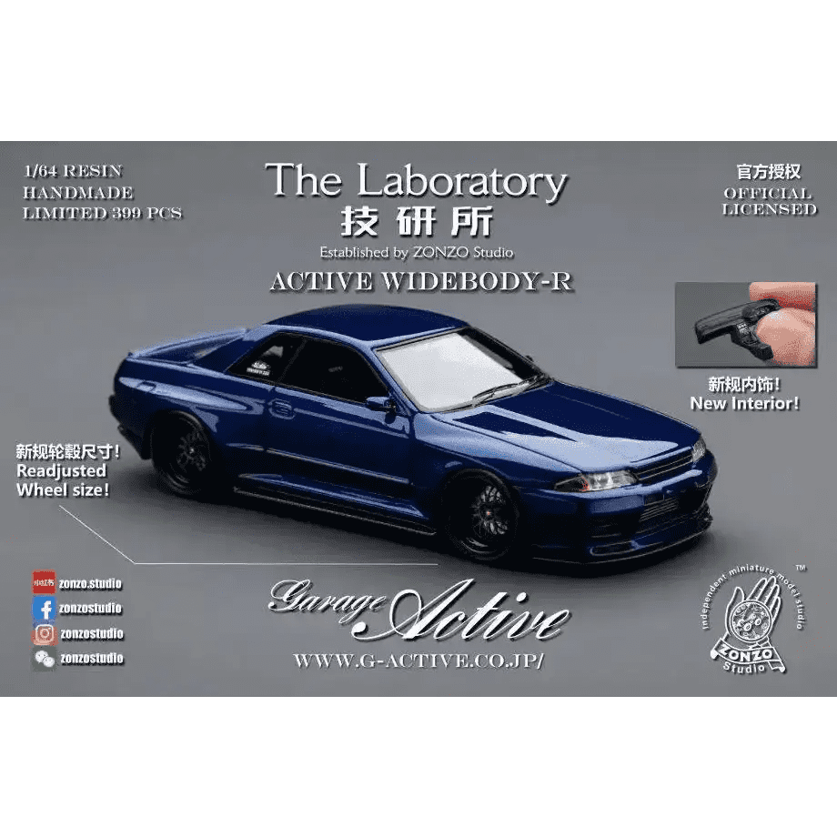 PRE ORDER The Laboratory 1:64 Garage Active Widebody R32 Midnight Blue