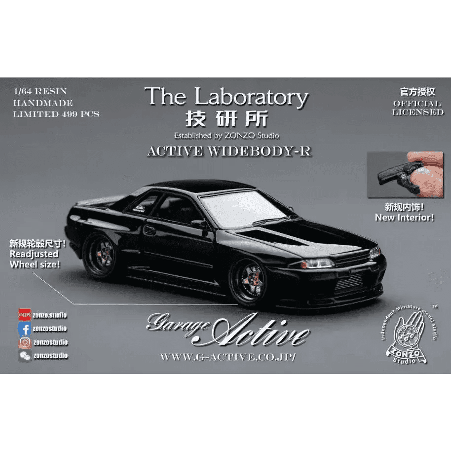 PRE ORDER The Laboratory 1:64 Garage Active Widebody R32 Pure Black