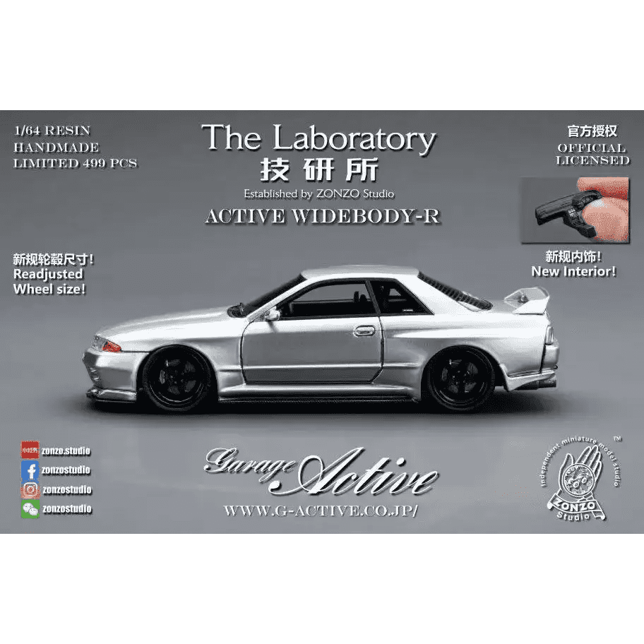 PRE ORDER The Laboratory 1:64 Garage Active Widebody R32 Titanium Silver