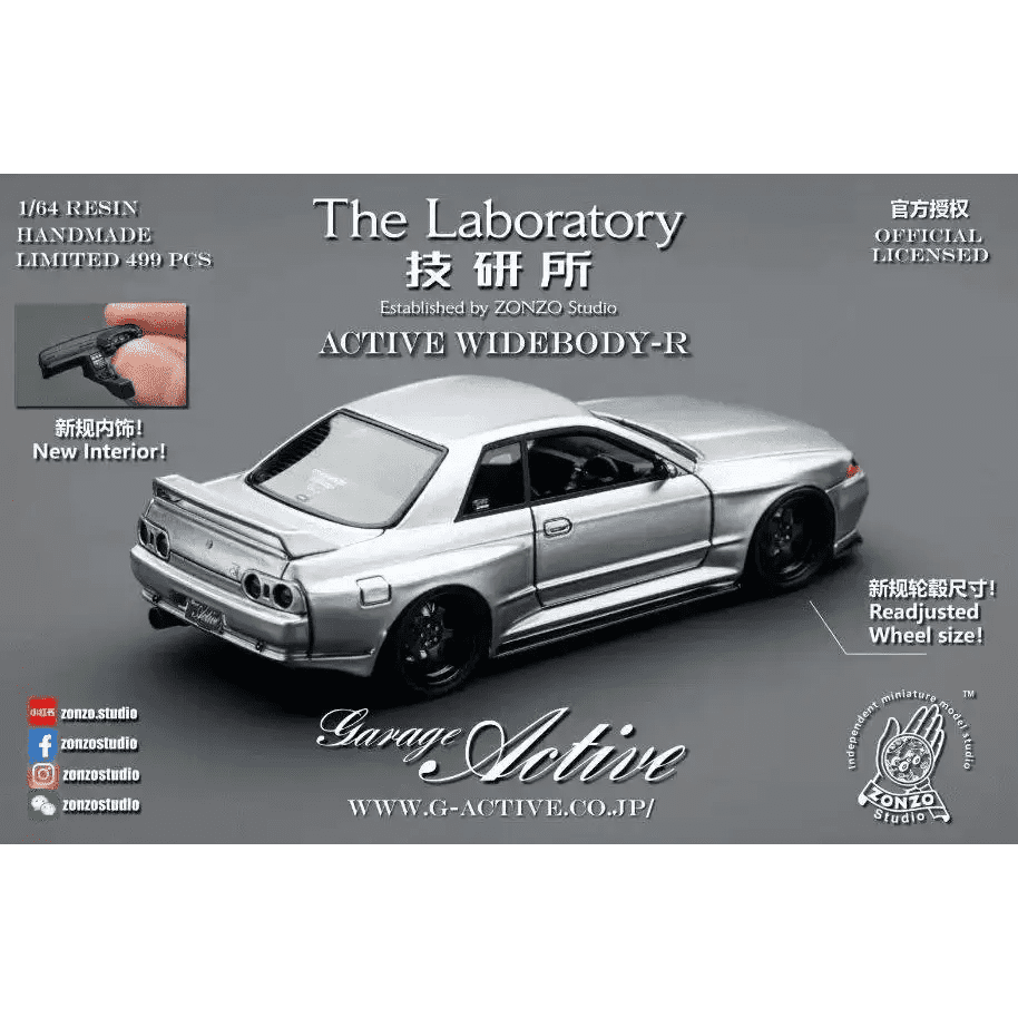 PRE ORDER The Laboratory 1:64 Garage Active Widebody R32 Titanium Silver