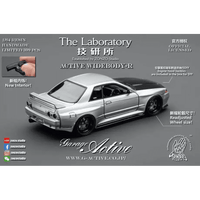 Thumbnail for PRE ORDER The Laboratory 1:64 Garage Active Widebody R32 Titanium Silver Carbon Hood