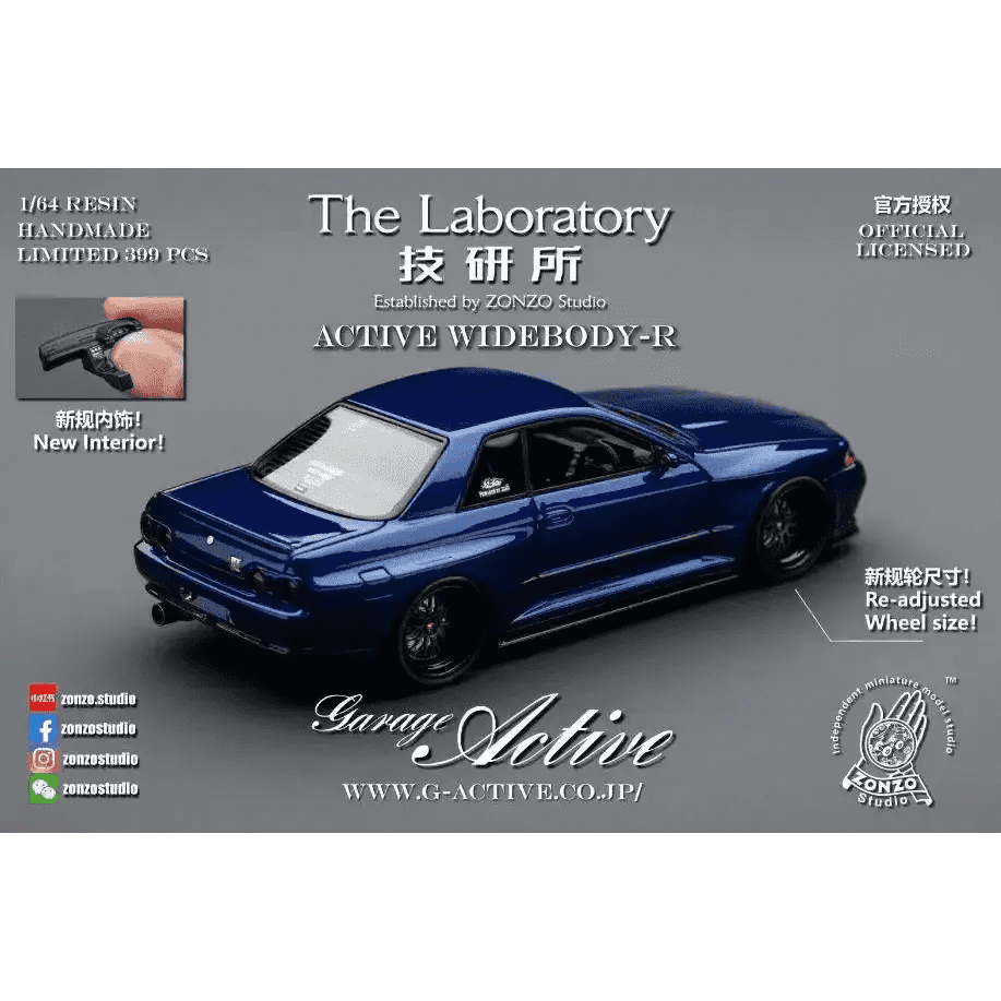 PRE ORDER The Laboratory 1:64 Garage Active Widebody R32 Midnight Blue