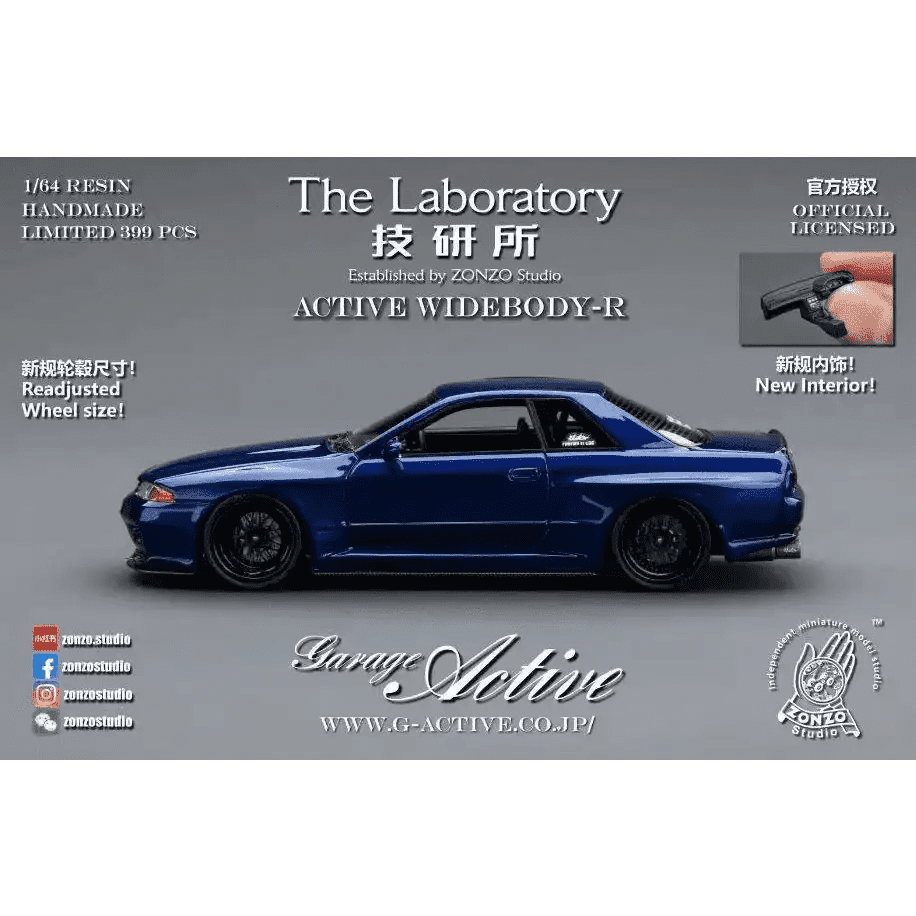 PRE ORDER The Laboratory 1:64 Garage Active Widebody R32 Midnight Blue