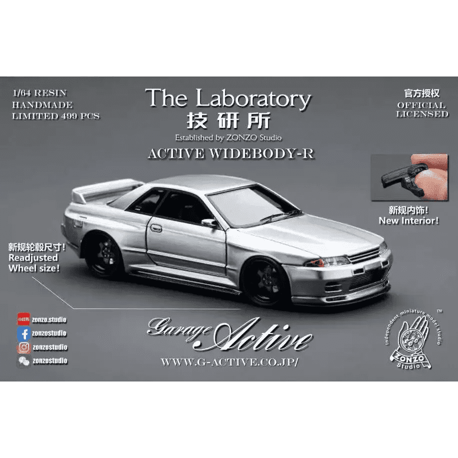 PRE ORDER The Laboratory 1:64 Garage Active Widebody R32 Titanium Silver