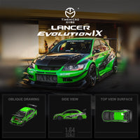 Thumbnail for PRE-ORDER Time Micro 1:64 Mitsubishi Evolution IX Green Goblin