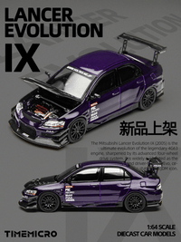 Thumbnail for PRE-ORDER Time Micro 1:64 Mitsubishi Lancer Evolution IX Midnight Purple