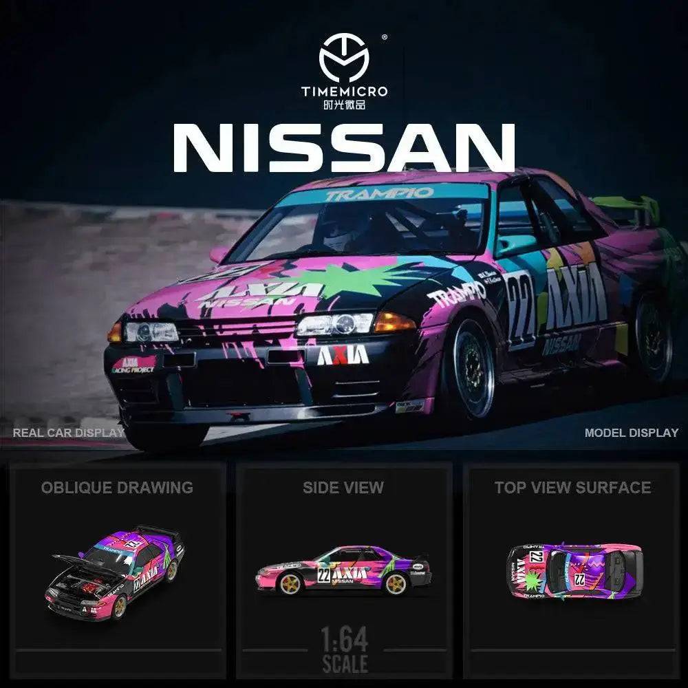 PRE-ORDER Time Micro 1:64 Nissan Skyline R32 GTR Axia Black