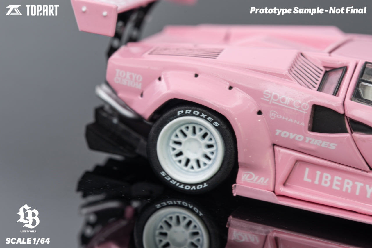 PRE-ORDER Top Art 1:64 LBWK Countach Pink