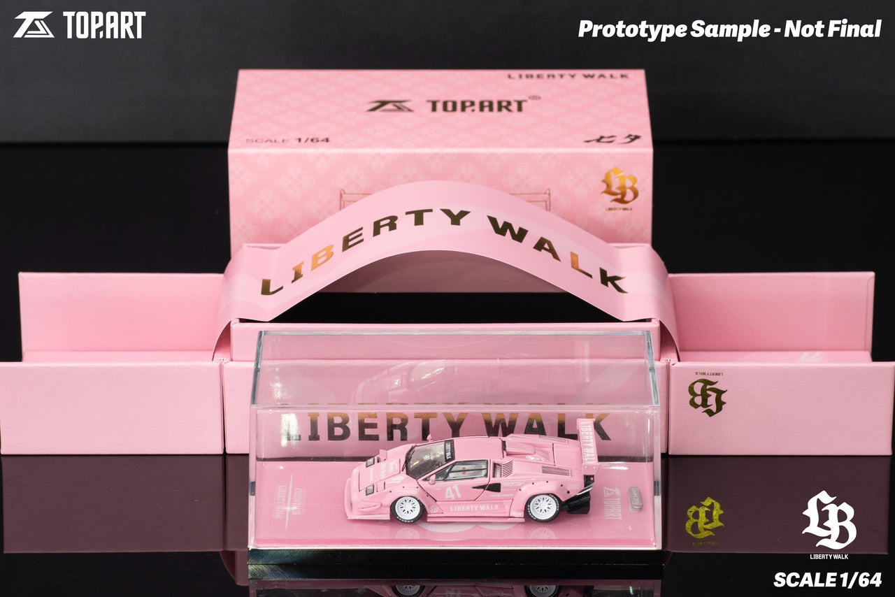 PRE-ORDER Top Art 1:64 LBWK Countach Pink