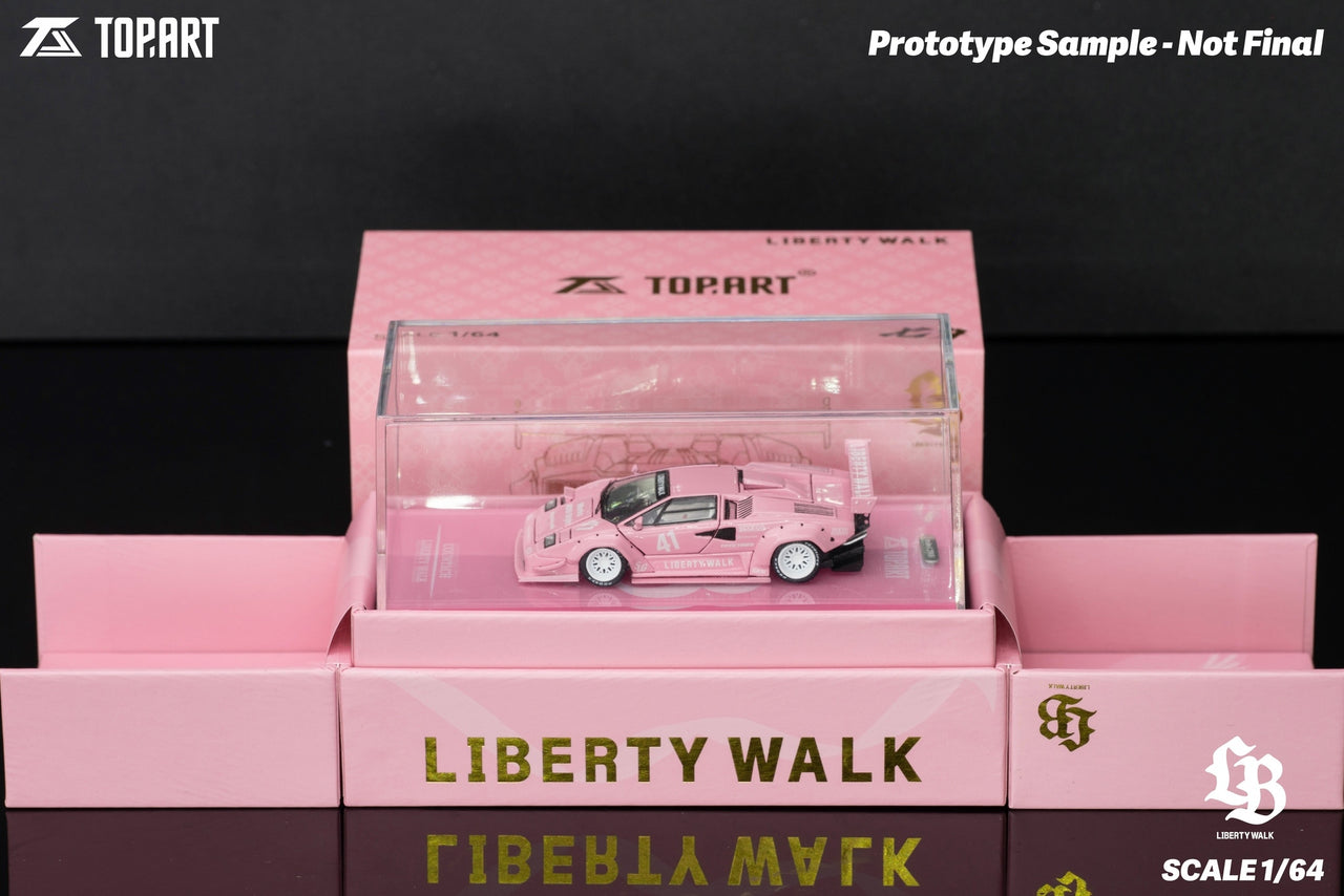 PRE-ORDER Top Art 1:64 LBWK Countach Pink