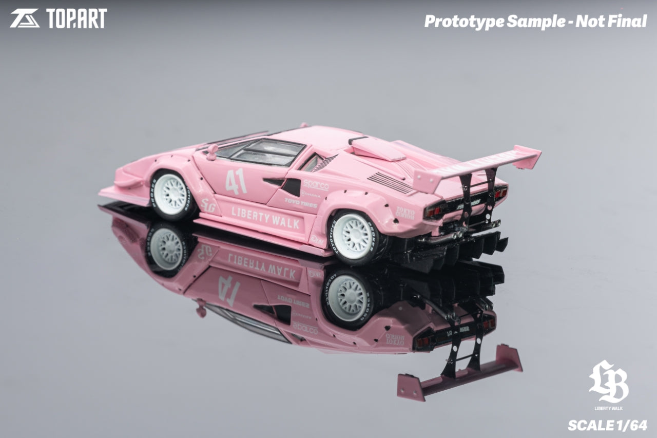 PRE-ORDER Top Art 1:64 LBWK Countach Pink