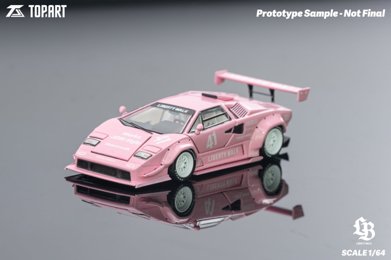PRE-ORDER Top Art 1:64 LBWK Countach Pink