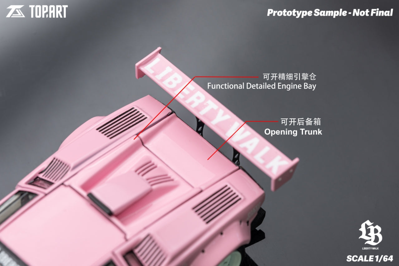 PRE-ORDER Top Art 1:64 LBWK Countach Pink