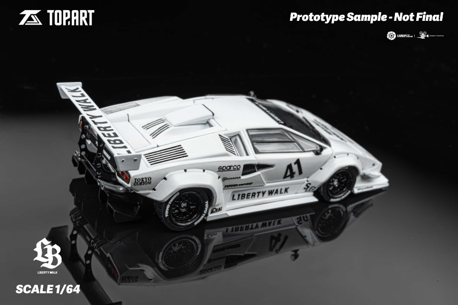 PRE-ORDER Top Art 1:64 LBWK Countach White #41