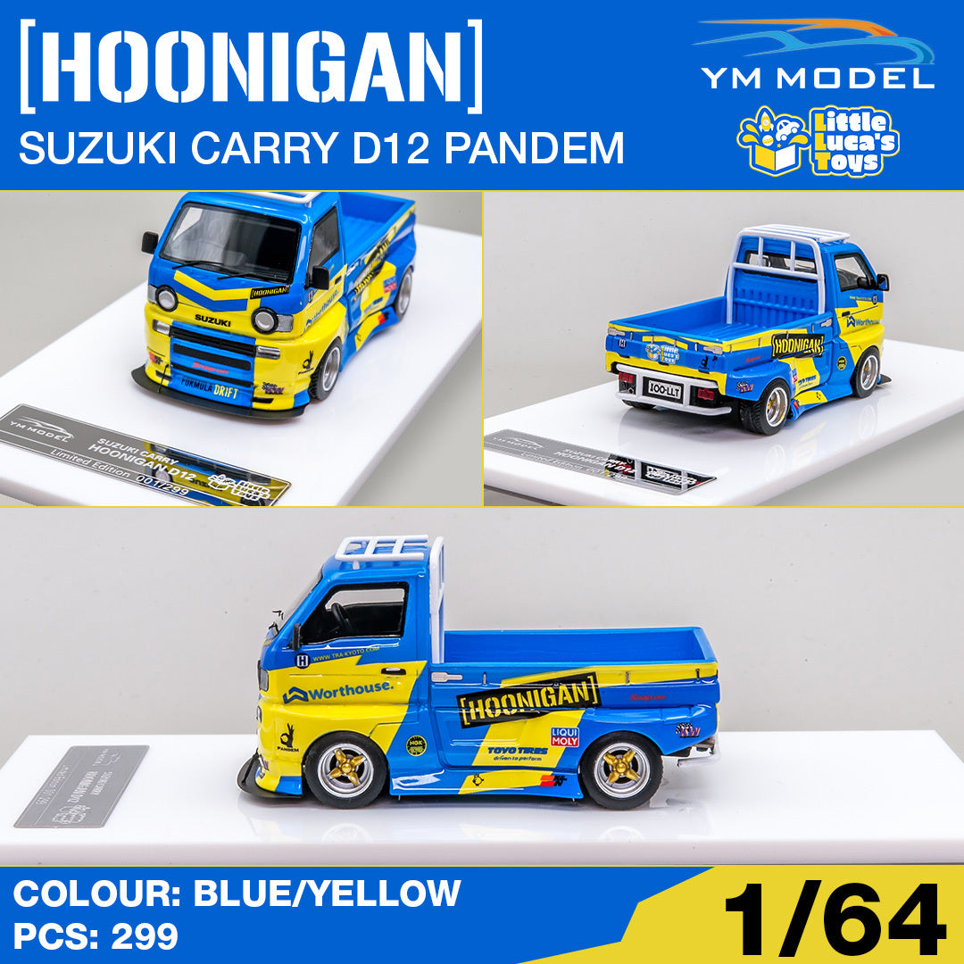 PRE-ORDER YM Model 1:64 Pandem Suzuki Carry D12 Hoonigan Little Luca's Toys Exclusive