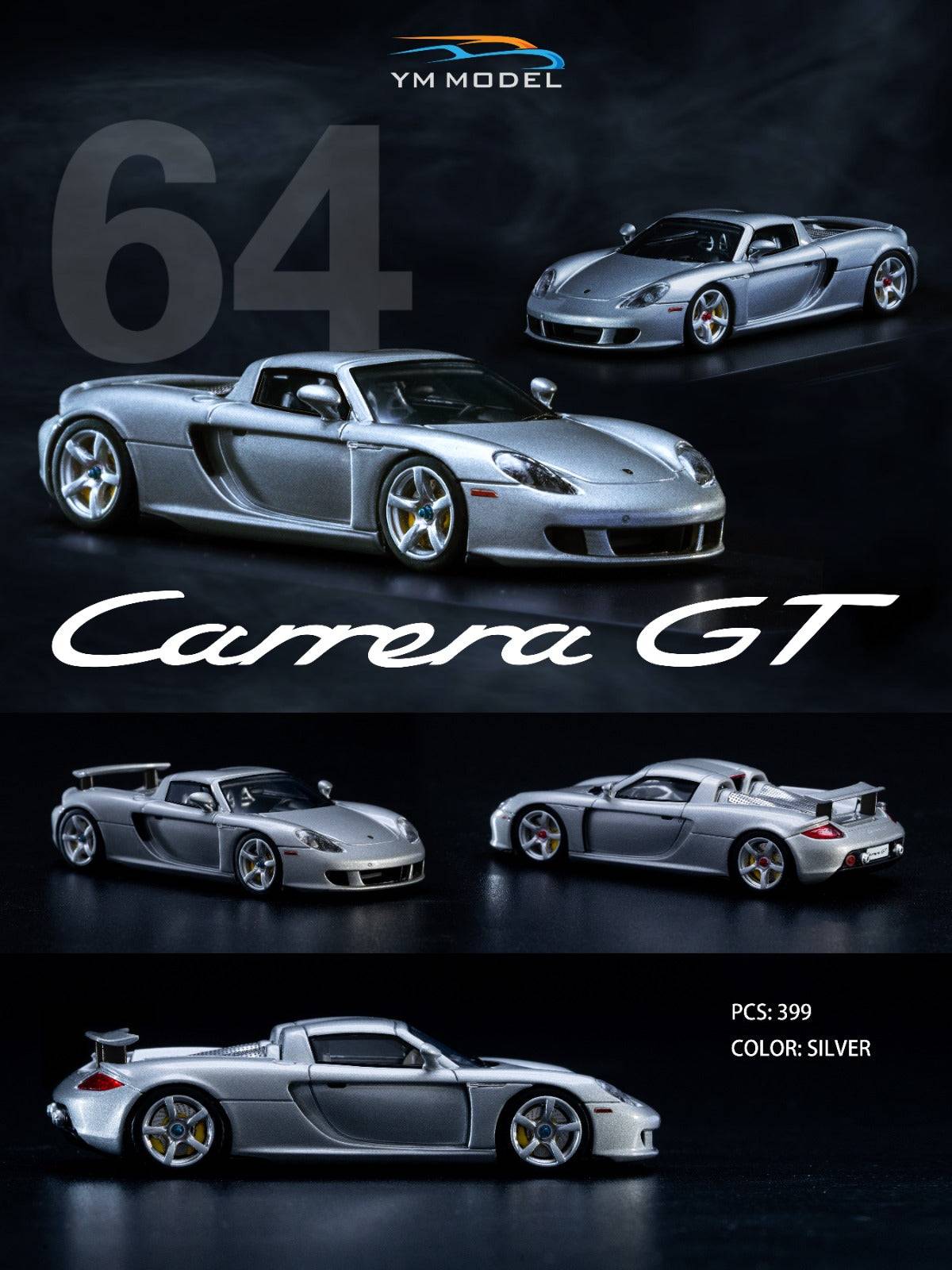 PRE-ORDER YM Model 1:64 Porsche Carrera GT