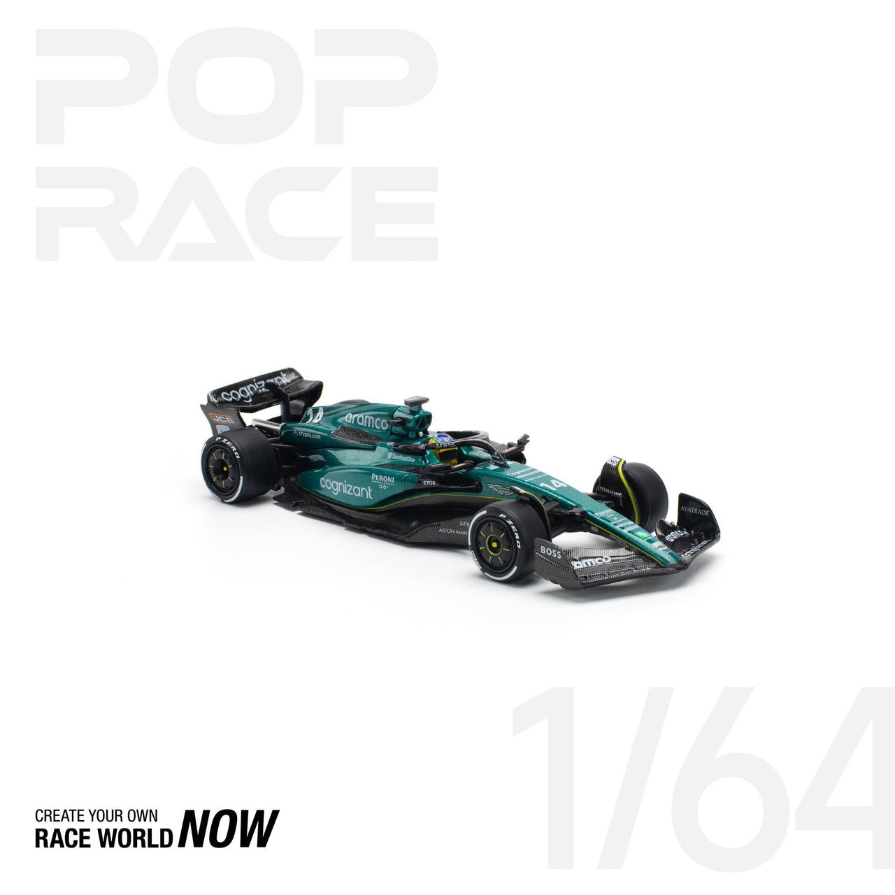 Pop Race 1:64 Aston Martin AMR23 F1 - #14 F. ALONSO
