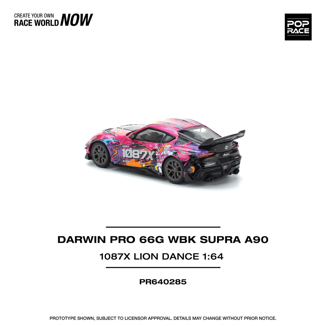 Pop Race 1:64 Darwin Pro 66G WBK Supra A90 - 1087X LION DANCE