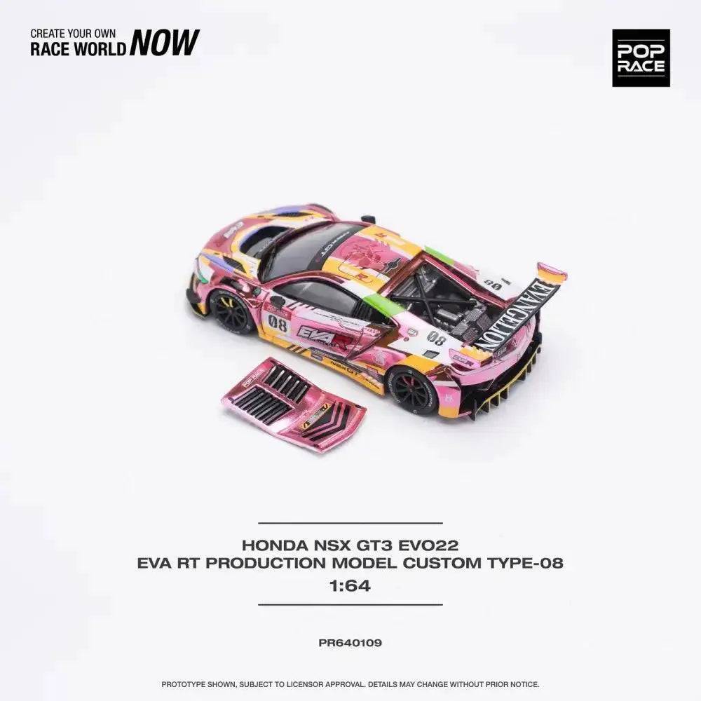 Pop Race 1:64 Honda NSX GT3 EVO22 EVA RT Production Model TYPE-08