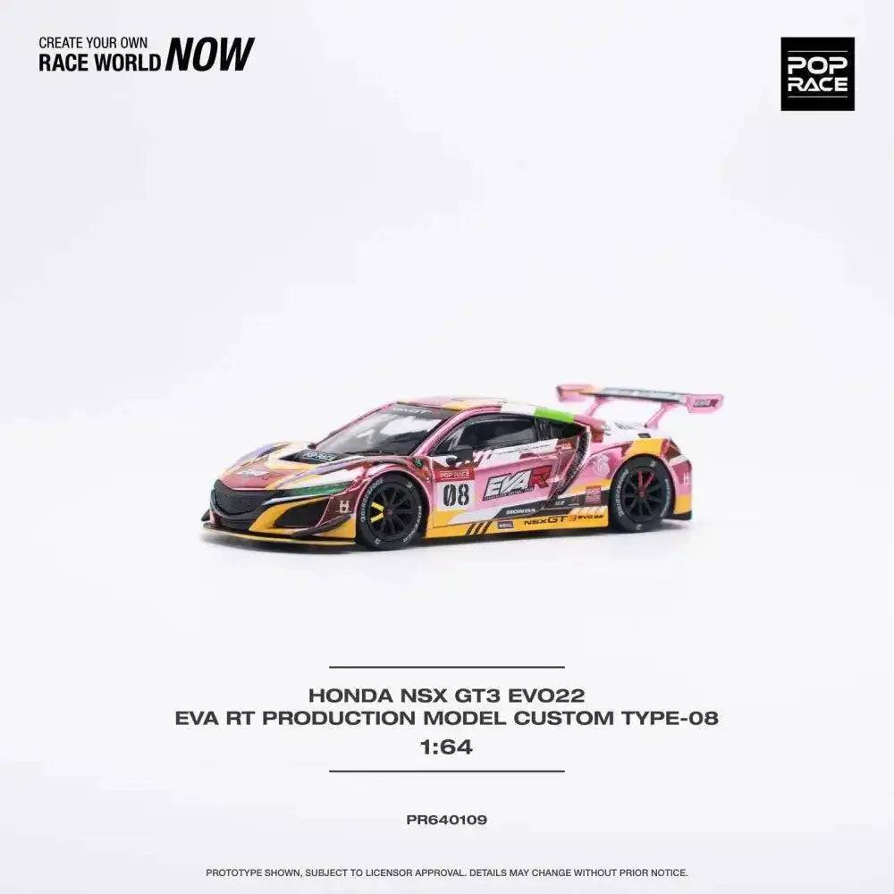 Pop Race 1:64 Honda NSX GT3 EVO22 EVA RT Production Model TYPE-08