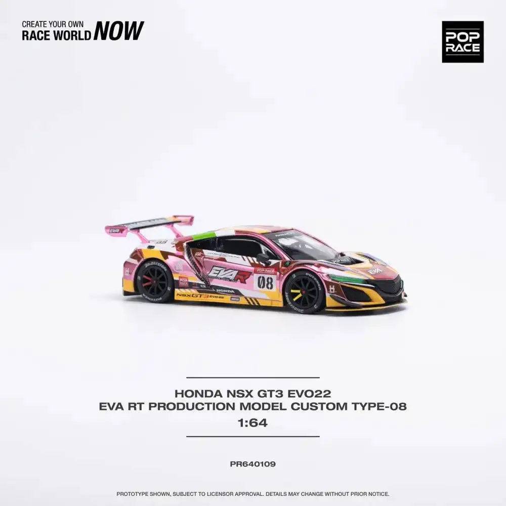 Pop Race 1:64 Honda NSX GT3 EVO22 EVA RT Production Model TYPE-08