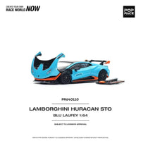 Thumbnail for Pop Race 1:64 Lamborghini Huracan STO Blu Laufey/Arancio Xanto