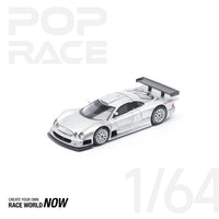 Thumbnail for Pop Race 1:64 Mercedes-Benz CLK AMG GTR SILVER