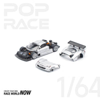 Thumbnail for Pop Race 1:64 Mercedes-Benz CLK AMG GTR SILVER