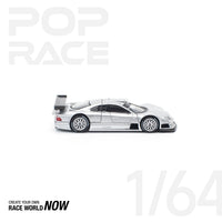 Thumbnail for Pop Race 1:64 Mercedes-Benz CLK AMG GTR SILVER