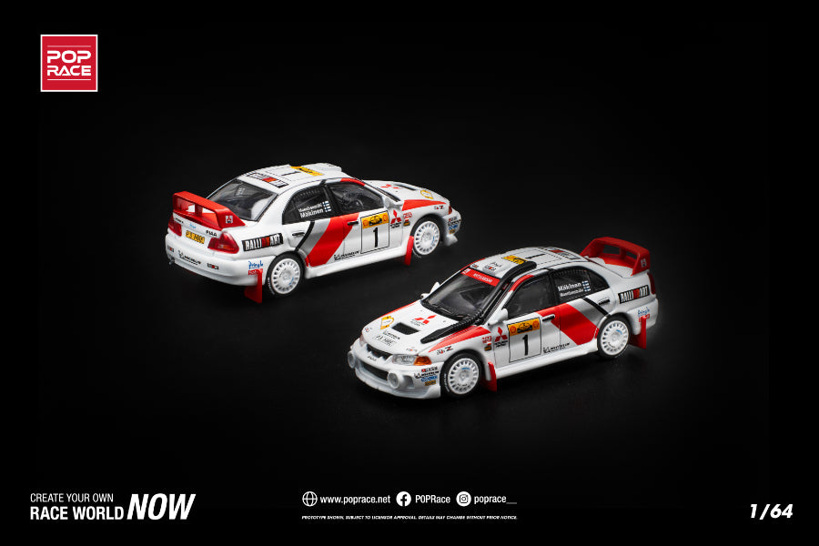 Pop Race 1:64 Mitsubishi Evolution IV - SAFARI RALLY KENYA